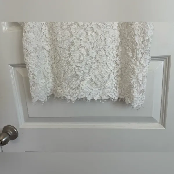 Takara White Lace Tank Top Blouse Size L - Image 3
