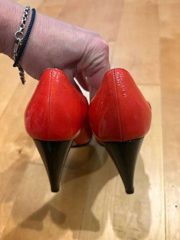 Navyboot Italy patent leather heel Mary Jane shoes red 38 7 - Image 5