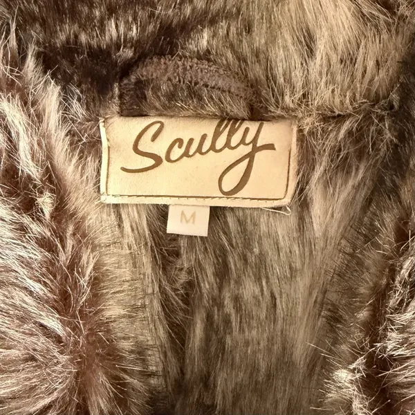 Scully Faux Fur Honey Creek Penny‎ Lane Retro Java Brown Toggle Jacket - Image 4