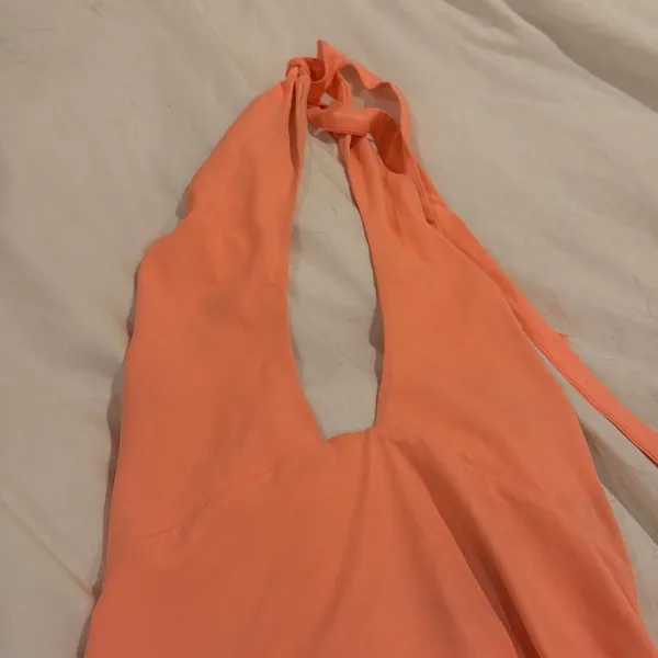 Aritzia Women's Orange and Pink Bodysuit - Image 2