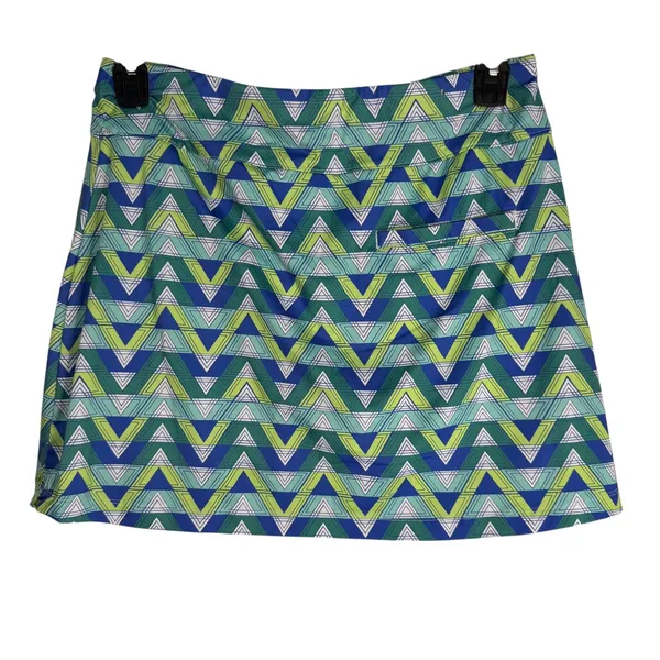 Lillie Grace Womens Skort Geometric Print‎ Blue Athletic Golf Tennis Skirt M - Image 2