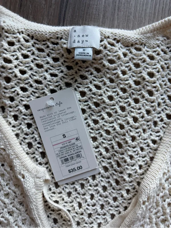 a‎ new day Cream Crochet Maxi Dress with Tie Neck - Image 6