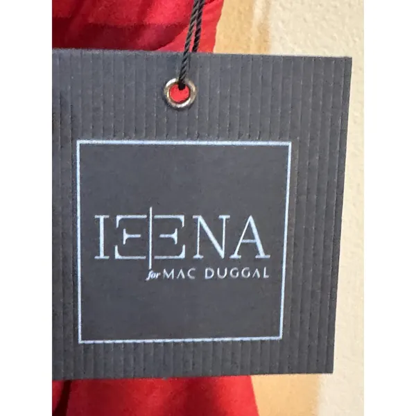 IEENA Mac Duggal SATIN ONE SLEEVED COCKTAIL DRESS Raspberry Size 6 - Image 7