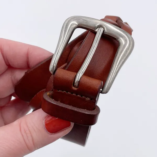 Vintage Y2K The Limited Too Deep Brown Leather Braided Belt Size Small Western - Image 4