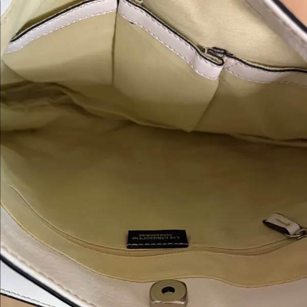White Leather Shoulder Bag - Classic Women's Tote - Image 5