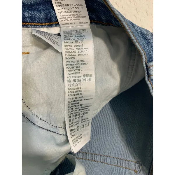 Levi's W 31 L 28 wedgie straight button fly stretch blue jean J 3354 - Image 11