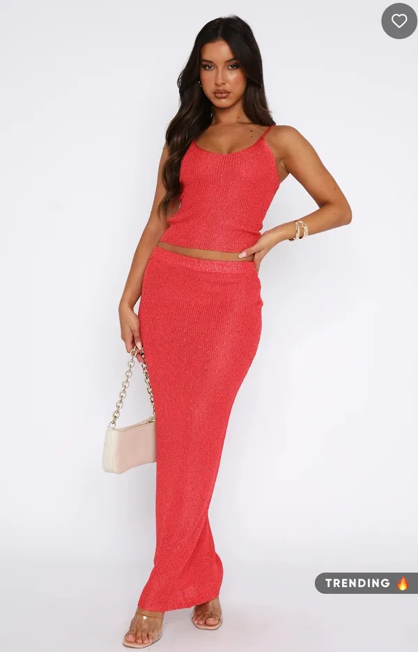 White Fox Red Star Shining Sequin Set - Image 2