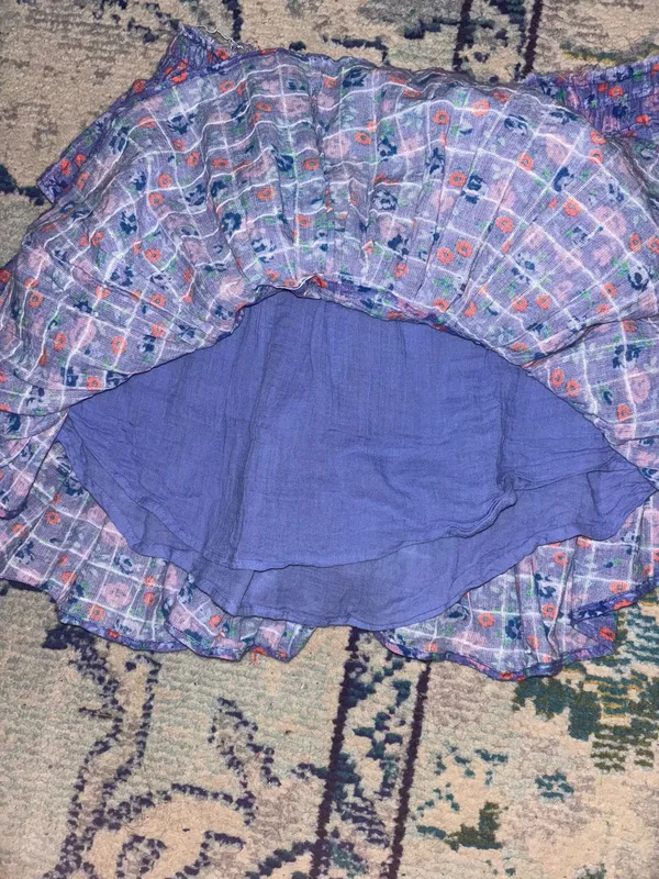 Love Shack Fancy purple floral skirt - Image 3