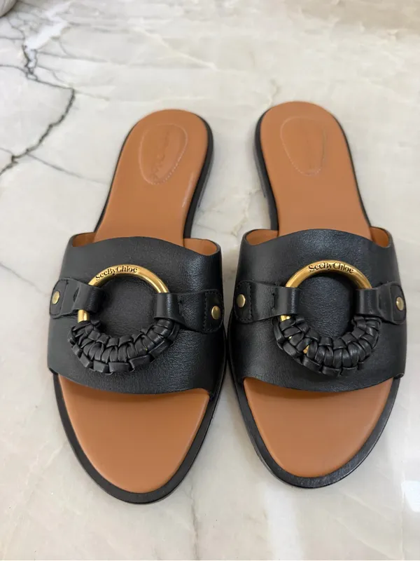 See by Chloe Black Hana Sandals - Image 2