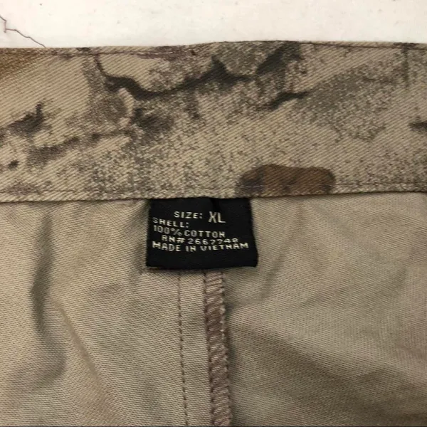 NWT Natural Gear Men’s Camouflage Camo Khaki Brown Cargo Pants Streetwear Hiking Outdoor 100% Cotton-Men XL Measurement in pics - Image 3