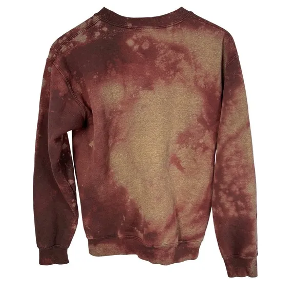 Gina Girls in Action Women Small Rodeo Faded Tie-Dye Red Sweatshirt‎ Casual Boho - Image 3