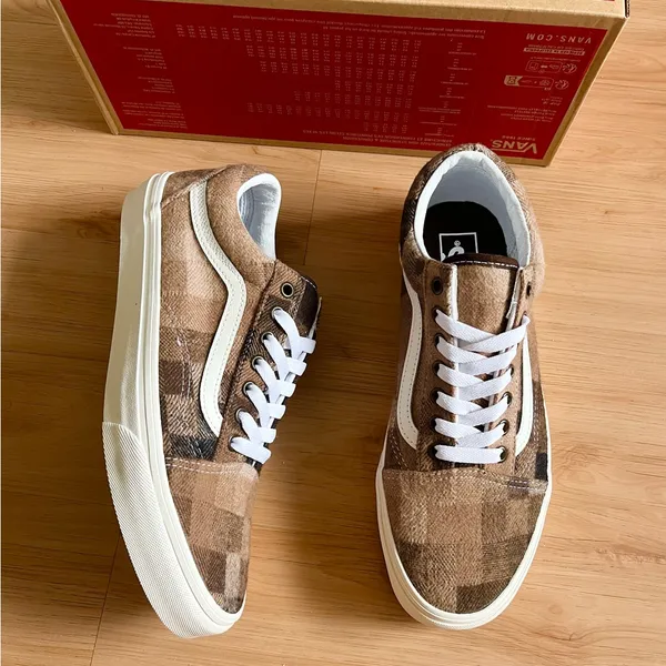 Vans Old Skool 'Checkerboard Sweater - Brown' Mens 9.5 US Women 11.0 US - Image 4
