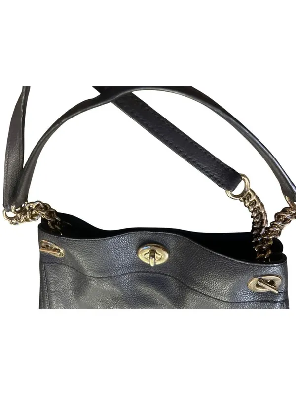 Coach Turnlock Edie Shoulder Bag Oxblood Pebble Leather Style 36855 Used - Image 15
