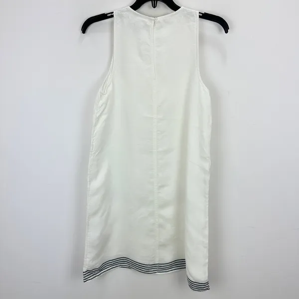 J.Crew Maxine Sailor Stripe Dress Linen A Line White Preppy Retro Resort XS NWT - Image 10