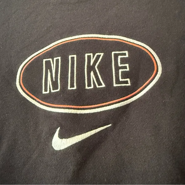 Nike Black Cropped Women’s Crewneck Embroidered Sweatshirt Size XL - Image 5