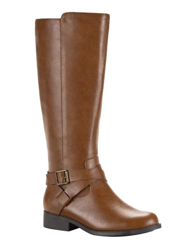 NEW Style & Co. Margoo Riding Boots Faux Leather 10021524100 Acorn Brown 6.5M - Image 2