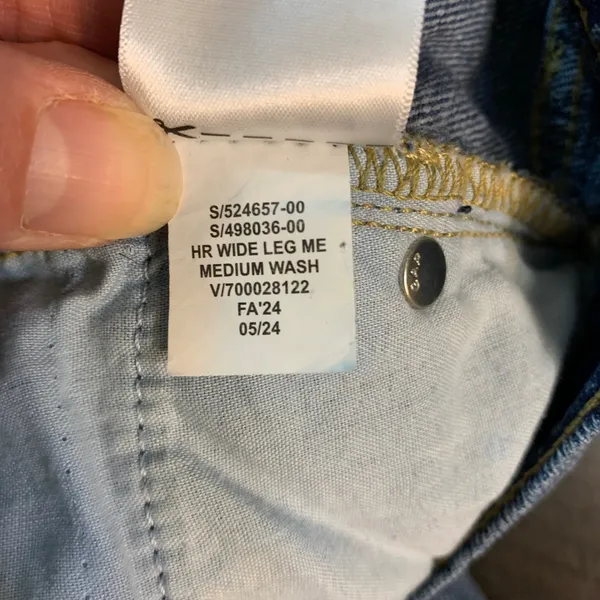 Gap Womens High Rise Wide Leg Jeans Medium‎ Wash Blue 100% Cotton 4/27 Regular - Image 8