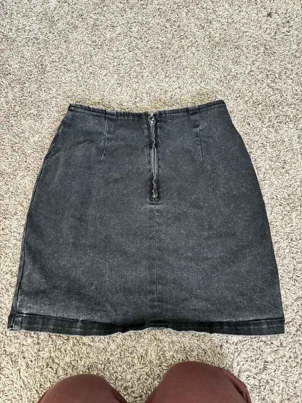 Wild Fable Black Denim Skirt Mini - Image 2