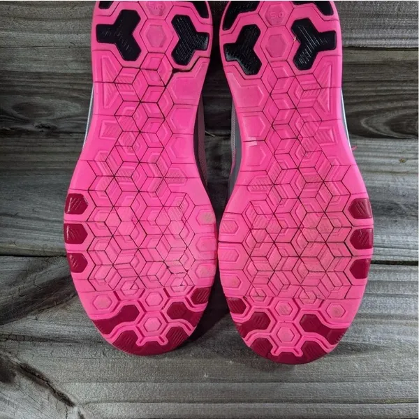 Nike Womens Pink Running Shoes 629496-061 Pink Mesh Sport Lace Up 8 - Image 5