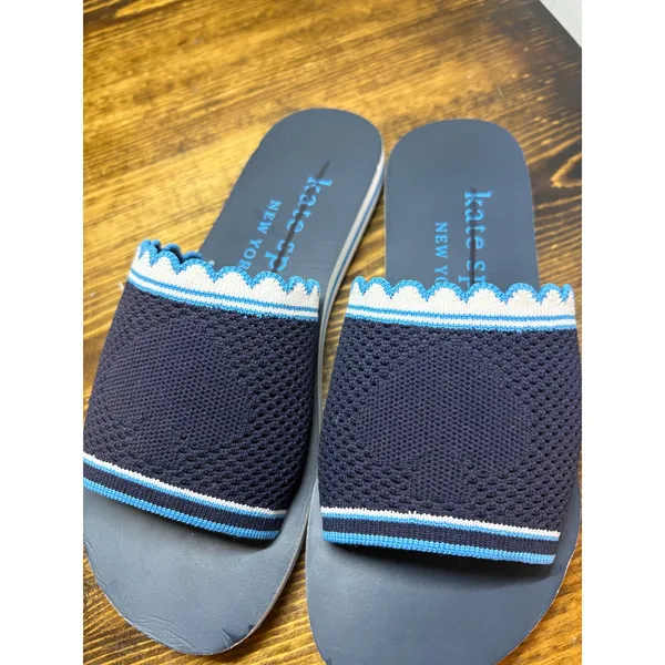 Kate Spade Navy Blue‎ Slide Sandals Size 6 - Image 3