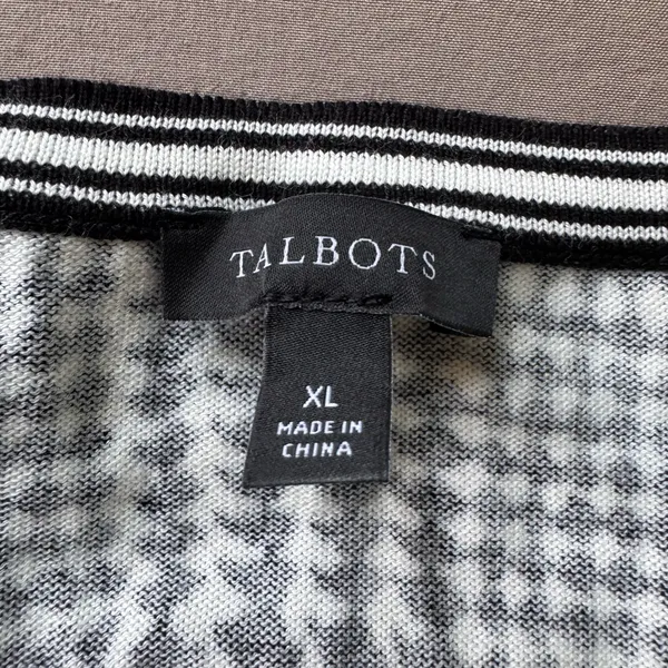 Talbots Houndstooth Glen Plaid CHARMING CARDIGAN - Image 4