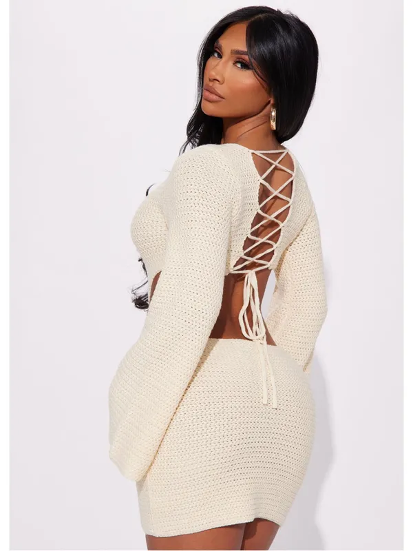NWT • Crochet Cutout Mini Dress - Image 3