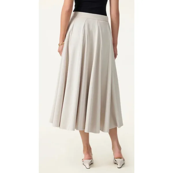 OGL Brand New Women Size M Pleated Long Flowy Maxi Skirt Navy Blue - Image 6