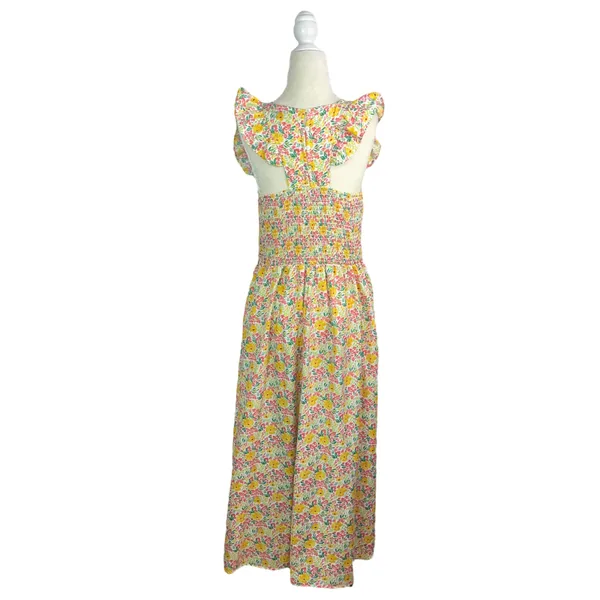 Anthropologie Cool Mode Ditsy Floral Smocked Bodice Midi Dress - Image 5