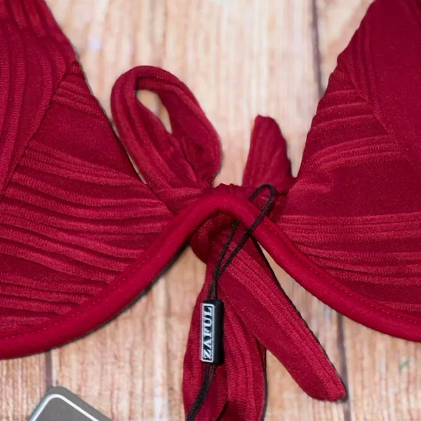 Zaful Red Textured Bikini Set NWT - Image 5