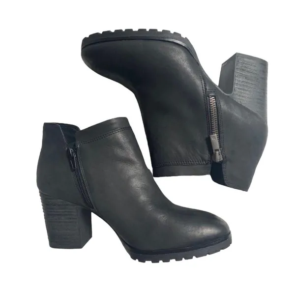 Lucky Brand Black Leather Ankle Boots - Image 3