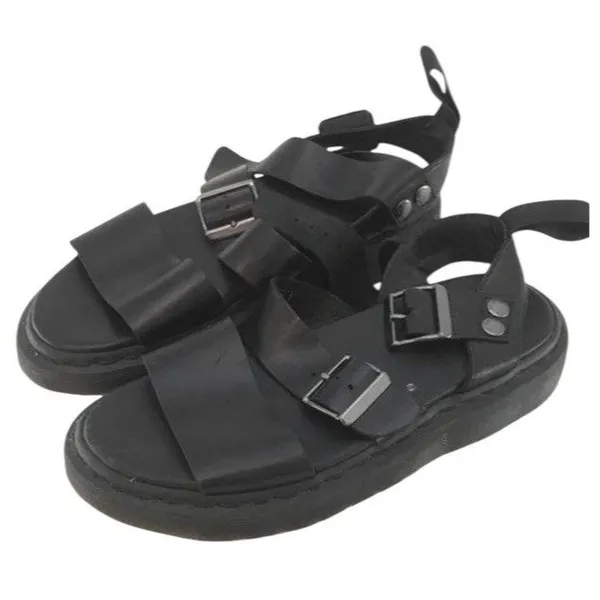 Dr. Martens Gryphon Sandals – Black Leather – US Men’s 7 / Women’s 8 Summer - Image 8