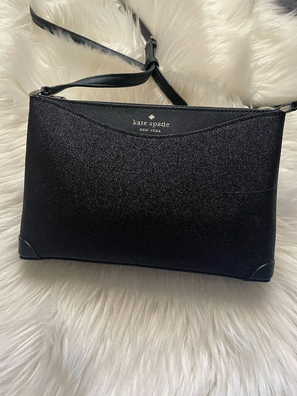KATE SPADE New York "Joeley" <BLACK GLITTER> SMALL CROSSBODY BAG - Image 6