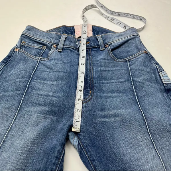 Revice Star Butt‎ Two Toned Blue Denim Skinny Seamed Jean Womens Size 28 - Image 8