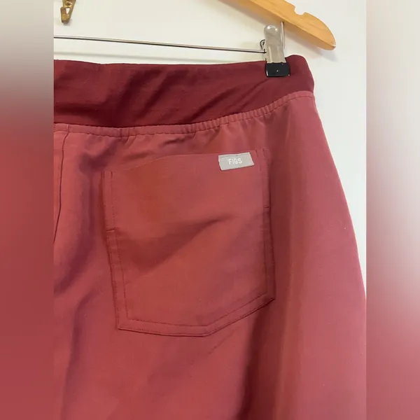 Figs Women’s Zamora Jogger Scrub‎ Pants - Burgundy - Size Small - Image 3