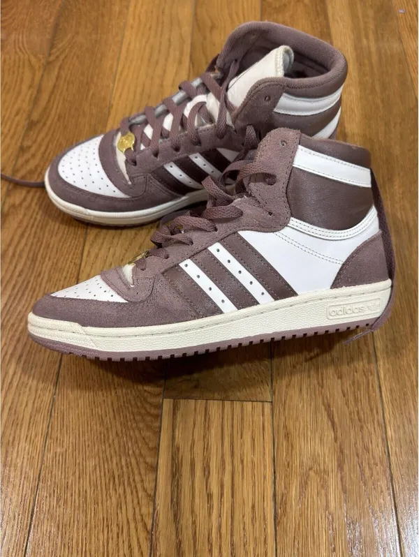 Size US 7 Women’s Adidas Top Ten RB High Casual Sneaker Shoe White Pink. - Image 9