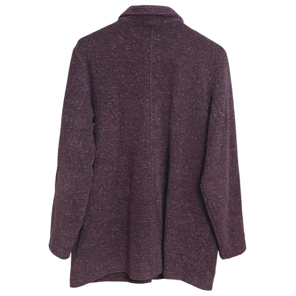 Territory Ahead‎ Lagenlook Textured Knit Jacket Plum Button Front Art Teacher M - Image 2
