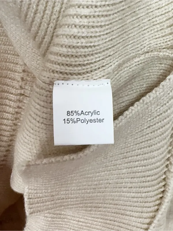 Miss Sparkling Beige Dolman Sleeve Relaxed Oversized Knit Sweater NWOT - Image 6