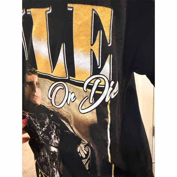 Handmade Rule Or Die Gladiator Graphic T-Shirt Womens Size M Black Short Sleeve - Image 3