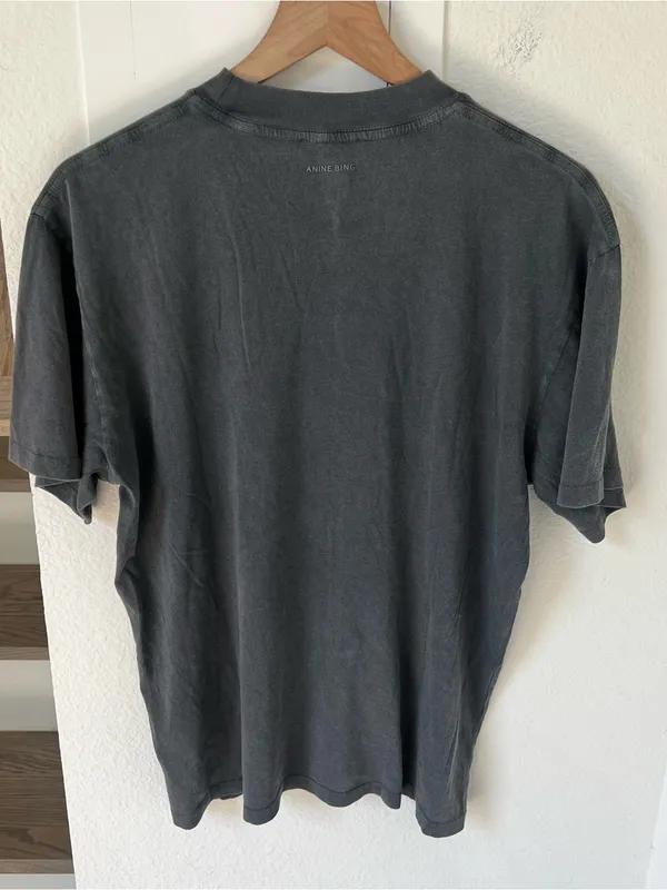 Anine Bing Ashton Spirit Of Concert Tee in Washed Black NWOT - Image 4