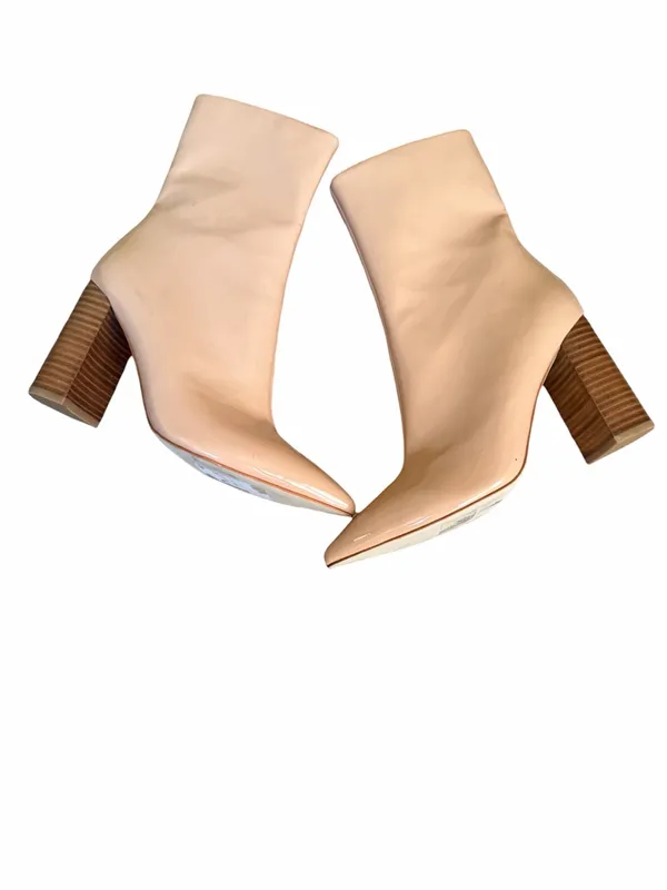 JEFFREY CAMPBELL Siren 3 Patent Cream Booties Size 8 - Image 4