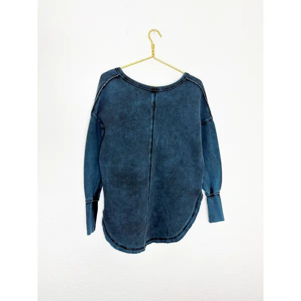 Free People Westeros Distressed Sweatshirt Size Small Bohemian Oversized - Image 10