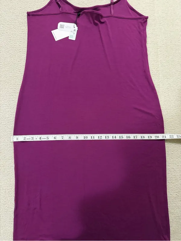NWT Universal Standard purple slip dress with adjustable spaghetti straps in M - Image 3