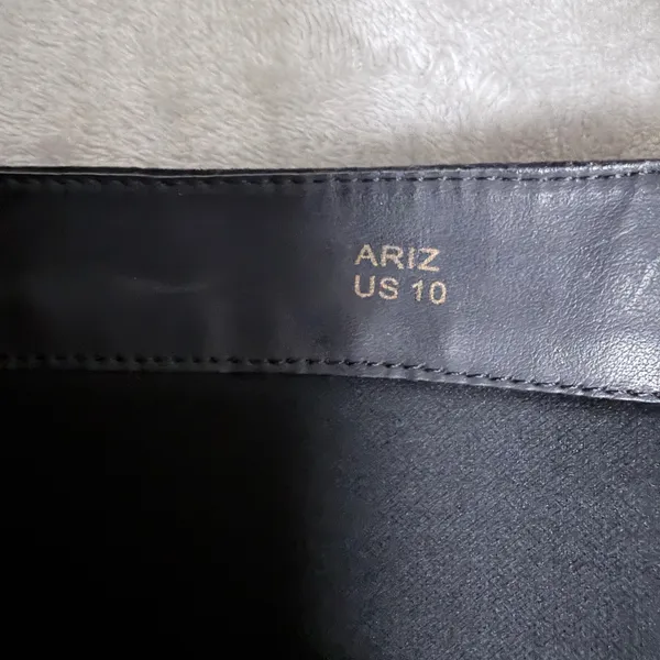 Ariz Suede Knee High Boots Glam Stiletto Pointed Toe Black Women Size 10 - Image 5