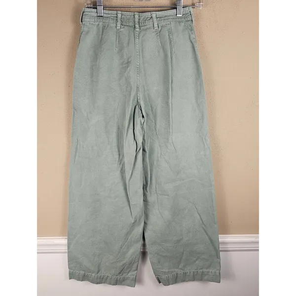 We The Free People Womens Sage Green‎ Wide Leg Utility Pants 26 - Image 2