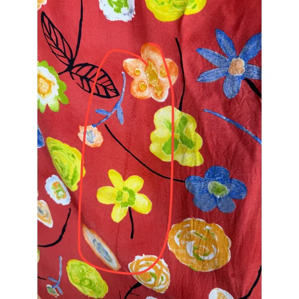 Vintage Harold's Red Floral Maxi Skirt Rayon High Waisted Made in USA Size 2 - Image 5