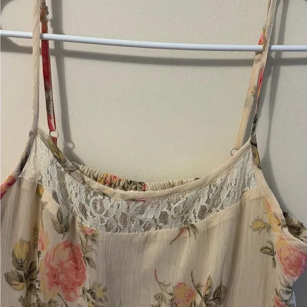 Band of Gypsies Cream Sundress with Spaghetti Straps Size L - Image 6