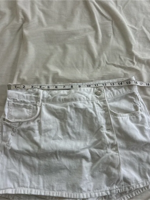 White High-Rise Button-Front Women’s Skort - Image 6