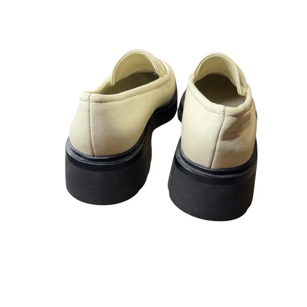 ✨ Vince Robin Women’s Leather Loafers‎ Cream White Slip-On Shoes Chunky Sole ✨ - Image 4