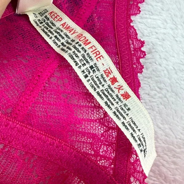 Intimately Free People Fuschia Fantastic Lace Bralette OB1070262 Pink Womens‎ M - Image 4