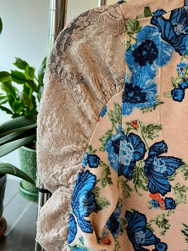 Free People Cream Floral Dress - Image 6
